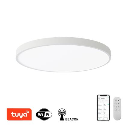Immax NEO 07253L - LED prigušiva stropno svetlo NEO LITE SEMPLICI LED/60W/230V 3000-6000K Ø 60 cm Wi-Fi Tuya belo + daljinski upravljač