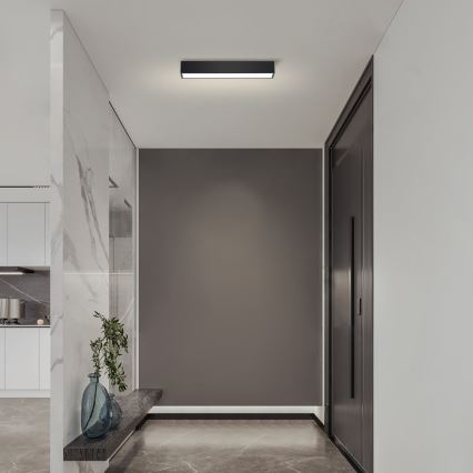 Immax NEO 07254L - LED Prigušiva plafonjera NEO LITE LUNGO LED/20W/230V 3000-6000K Wi-Fi Tuya crno + Daljinski upravljač