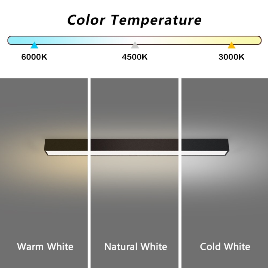 Immax NEO 07255L - LED Prigušiva plafonjera NEO LITE LUNGO LED/20W/230V 3000-6000K Wi-Fi Tuya crno + Daljinski upravljač