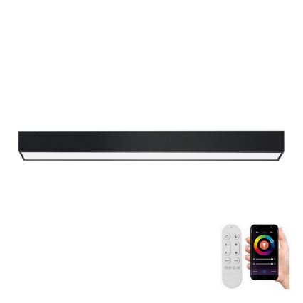 Immax NEO 07255L - LED Prigušiva plafonjera NEO LITE LUNGO LED/20W/230V 3000-6000K Wi-Fi Tuya crno + Daljinski upravljač