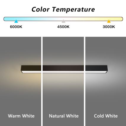 Immax NEO 07255L - LED Prigušiva plafonjera NEO LITE LUNGO LED/20W/230V 3000-6000K Wi-Fi Tuya crno + Daljinski upravljač