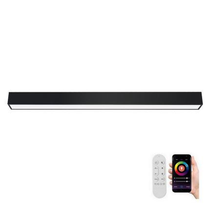 Immax NEO 07256L - LED Prigušiva plafonjera NEO LITE LUNGO LED/38W/230V 3000-6000K Wi-Fi Tuya crno + Daljinski upravljač