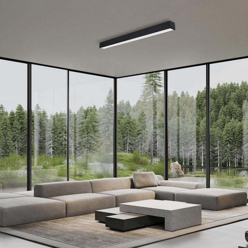Immax NEO 07256L - LED Prigušiva plafonjera NEO LITE LUNGO LED/38W/230V 3000-6000K Wi-Fi Tuya crno + Daljinski upravljač