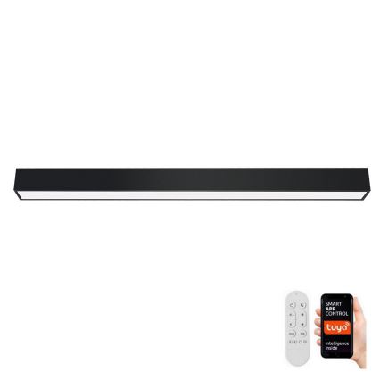 Immax NEO 07256L - LED Prigušiva plafonjera NEO LITE LUNGO LED/38W/230V 3000-6000K Wi-Fi Tuya crno + Daljinski upravljač