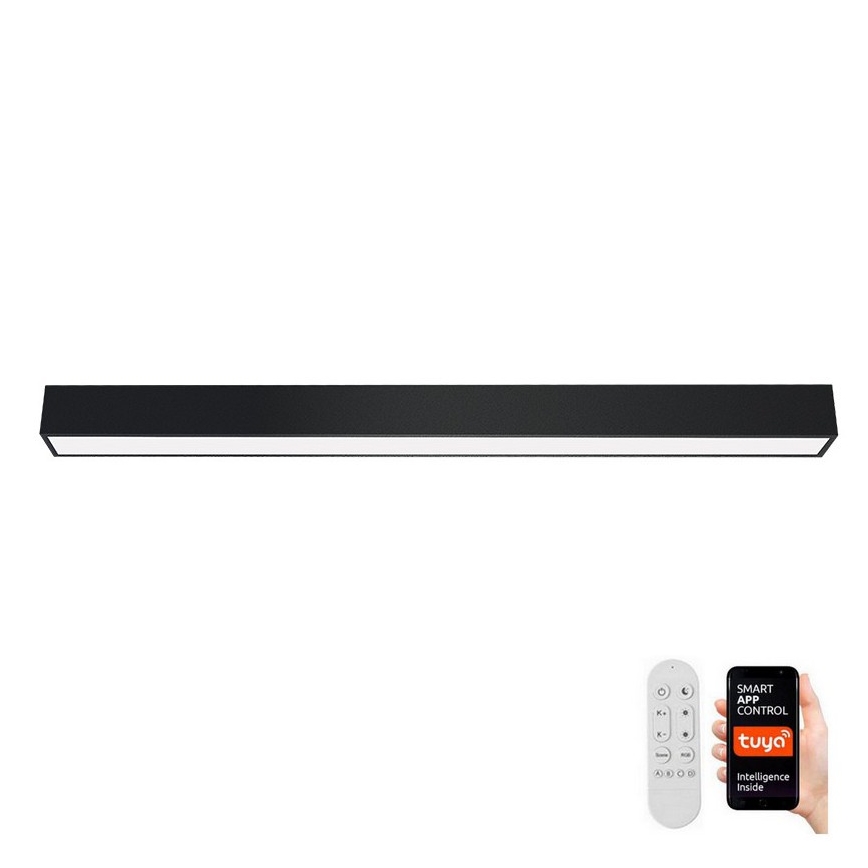 Immax NEO 07256L - LED Prigušiva plafonjera NEO LITE LUNGO LED/38W/230V 3000-6000K Wi-Fi Tuya crno + Daljinski upravljač