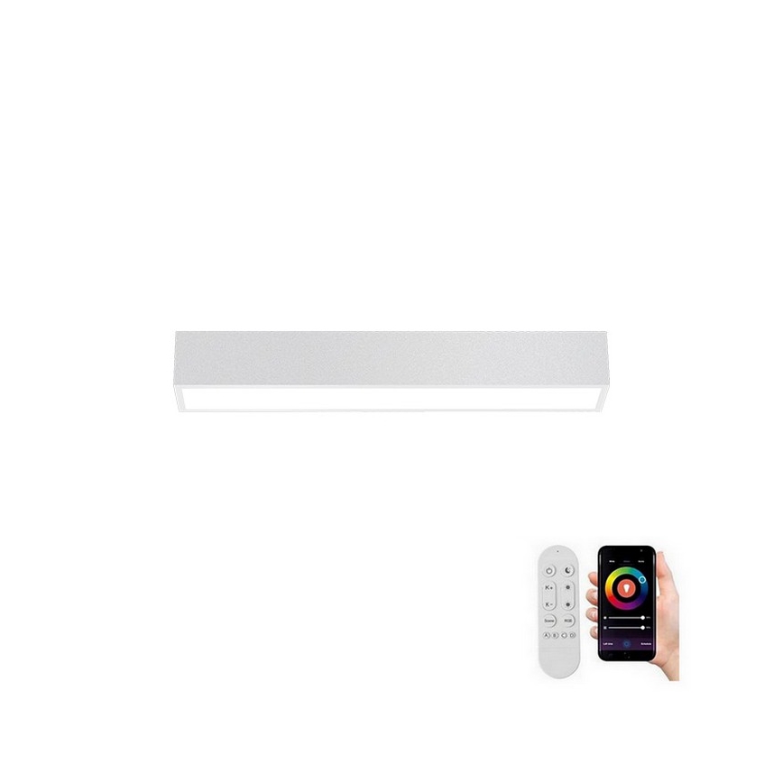Immax NEO 07257L - LED Prigušiva plafonjera NEO LITE LUNGO LED/20W/230V 3000-6000K Wi-Fi Tuya bela + Daljinski upravljač