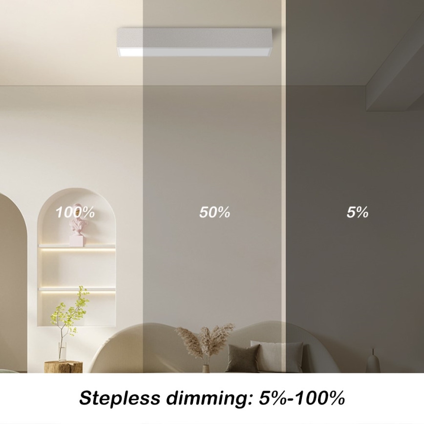 Immax NEO 07257L - LED Prigušiva plafonjera NEO LITE LUNGO LED/20W/230V 3000-6000K Wi-Fi Tuya bela + Daljinski upravljač