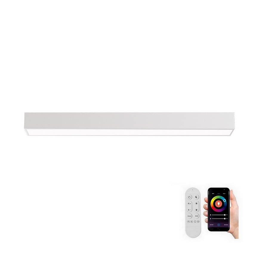 Immax NEO 07258L - LED Prigušiva plafonjera NEO LITE LUNGO LED/29W/230V 3000-6000K Wi-Fi Tuya bela + Daljinski upravljač