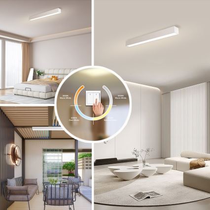 Immax NEO 07258L - LED Prigušiva plafonjera NEO LITE LUNGO LED/29W/230V 3000-6000K Wi-Fi Tuya bela + Daljinski upravljač