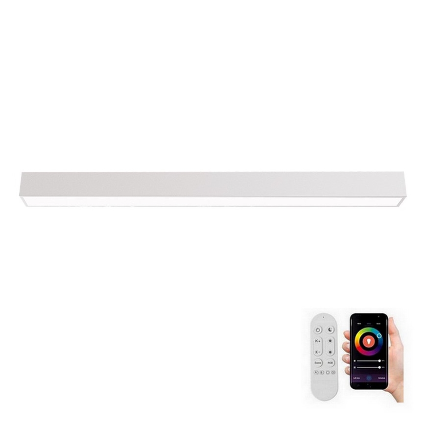 Immax NEO 07259L - LED Prigušiva plafonjera NEO LITE LUNGO LED/38W/230V 3000-6000K Wi-Fi Tuya bela + Daljinski upravljač
