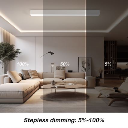 Immax NEO 07259L - LED Prigušiva plafonjera NEO LITE LUNGO LED/38W/230V 3000-6000K Wi-Fi Tuya bela + Daljinski upravljač