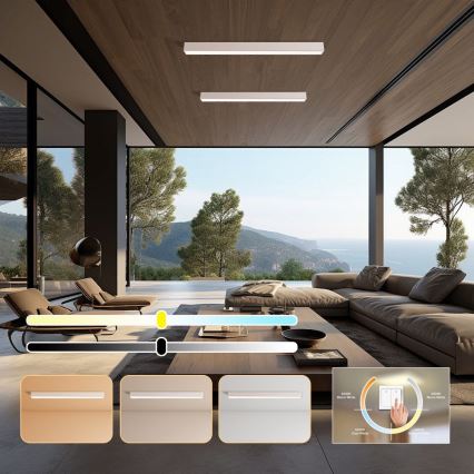 Immax NEO 07259L - LED Prigušiva plafonjera NEO LITE LUNGO LED/38W/230V 3000-6000K Wi-Fi Tuya bela + Daljinski upravljač