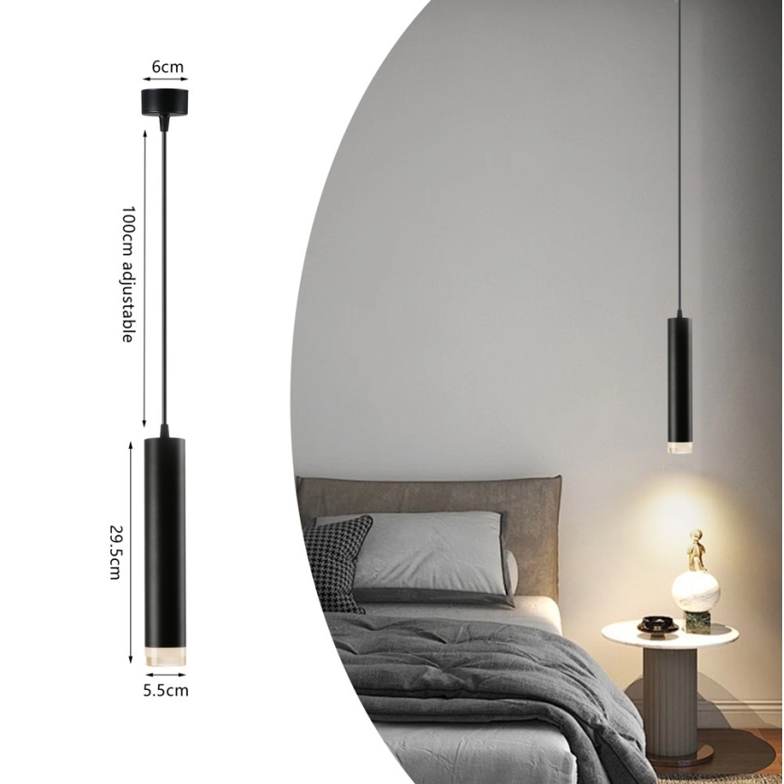 Immax NEO 07275Z - LED RGB+CCT Prigušivi luster na sajli NEO PUNTO 1xGU10/4,8W/230V Tuya