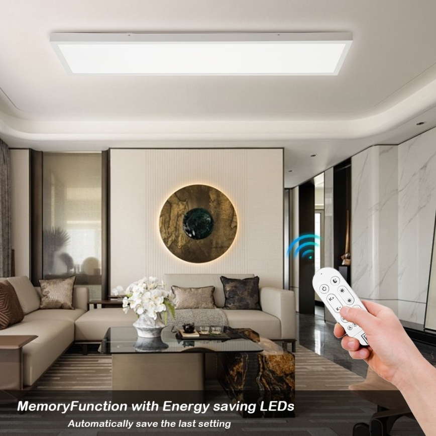 Immax NEO 07276L - LED Prigušiva plafonjera za kupatilo NEO LITE FRAME LED/50W/230V IP44 Wi-Fi Tuya + Daljinski upravljač bela