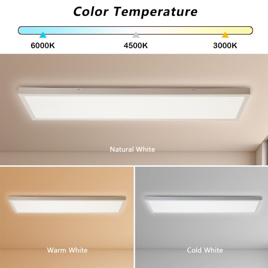 Immax NEO 07276L - LED Prigušiva plafonjera za kupatilo NEO LITE FRAME LED/50W/230V IP44 Wi-Fi Tuya + Daljinski upravljač bela
