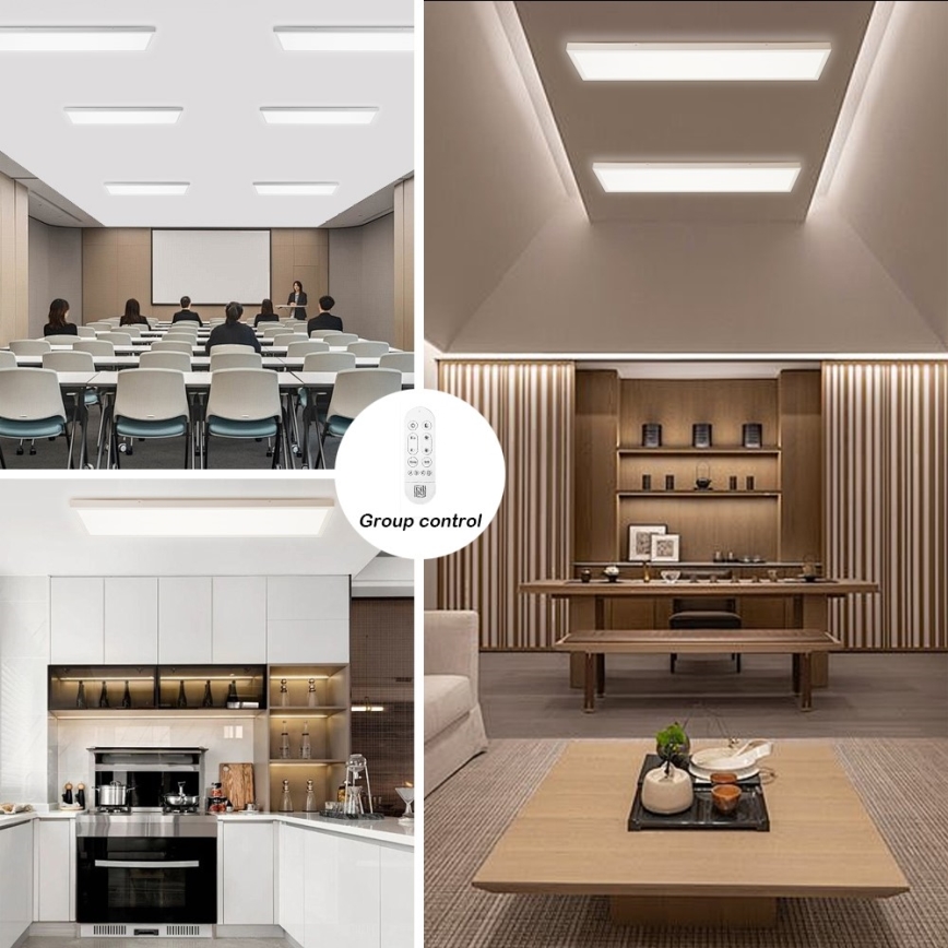 Immax NEO 07276L - LED Prigušiva plafonjera za kupatilo NEO LITE FRAME LED/50W/230V IP44 Wi-Fi Tuya + Daljinski upravljač bela