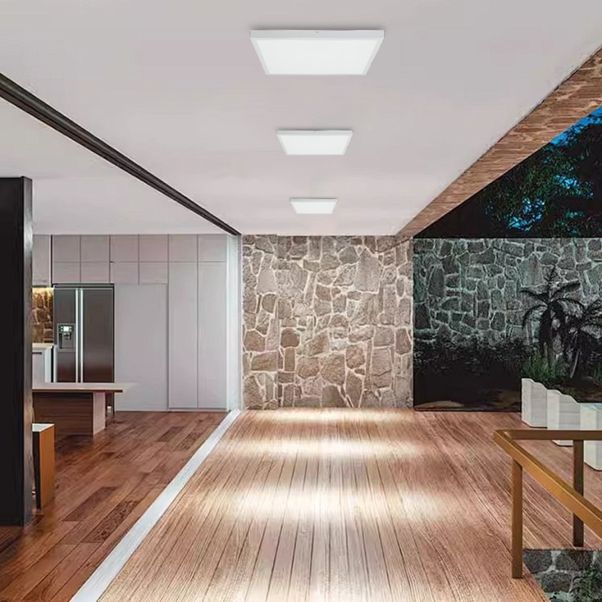 Immax NEO 07277L - LED Prigušiva plafonjera za kupatilo NEO LITE FRAME LED/50W/230V IP44 Wi-Fi Tuya +daljinski upravljač bela