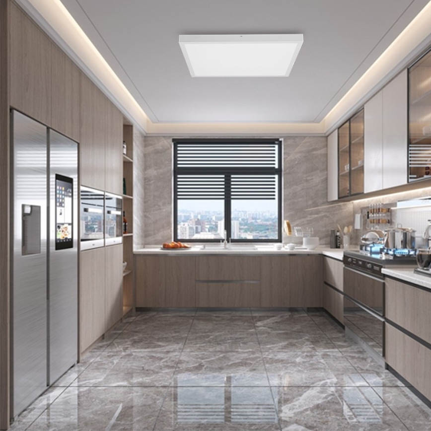 Immax NEO 07277L - LED Prigušiva plafonjera za kupatilo NEO LITE FRAME LED/50W/230V IP44 Wi-Fi Tuya +daljinski upravljač bela