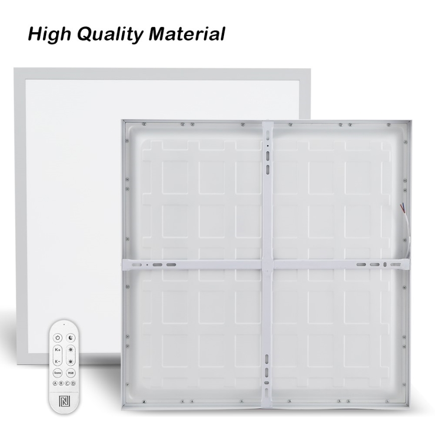 Immax NEO 07277L - LED Prigušiva plafonjera za kupatilo NEO LITE FRAME LED/50W/230V IP44 Wi-Fi Tuya +daljinski upravljač bela