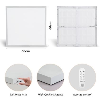 Immax NEO 07277L - LED Prigušiva plafonjera za kupatilo NEO LITE FRAME LED/50W/230V IP44 Wi-Fi Tuya +daljinski upravljač bela