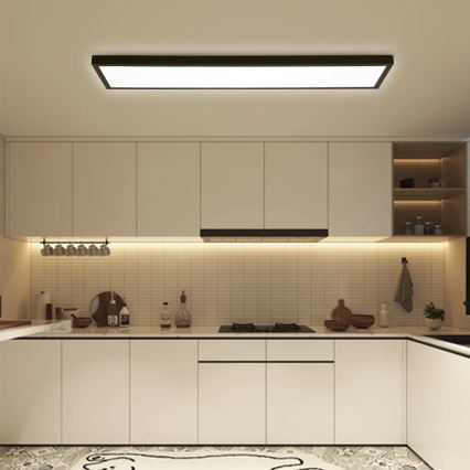 Immax NEO 07278L - LED Prigušiva plafonjera za kupatilo NEO LITE FRAME LED/50W/230V IP44 Wi-Fi Tuya + Daljinski upravljač crno