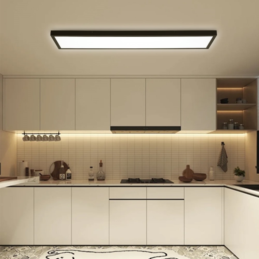 Immax NEO 07278L - LED Prigušiva plafonjera za kupatilo NEO LITE FRAME LED/50W/230V IP44 Wi-Fi Tuya + Daljinski upravljač crno