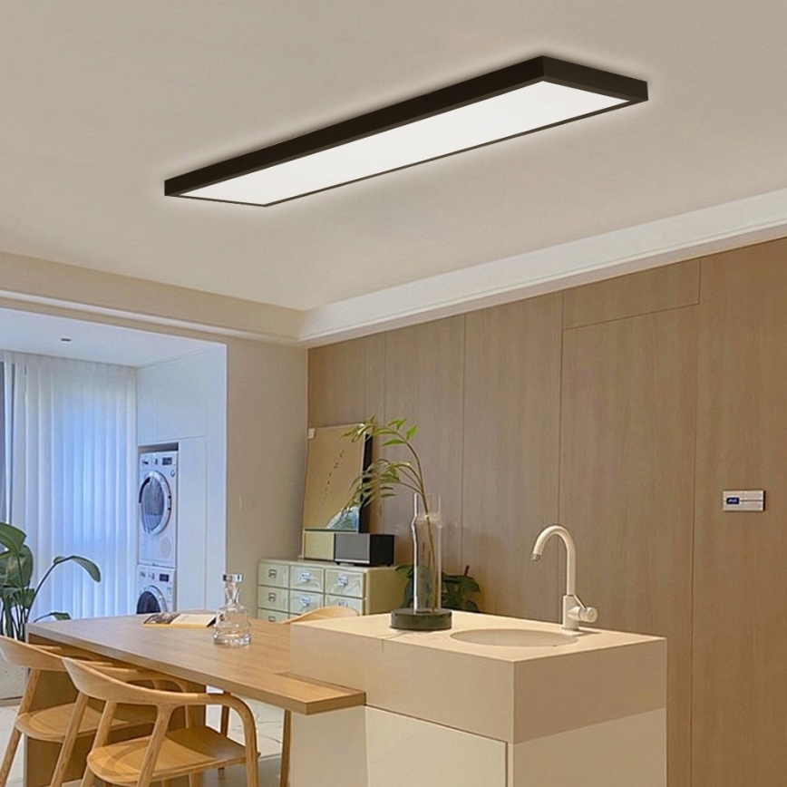 Immax NEO 07278L - LED Prigušiva plafonjera za kupatilo NEO LITE FRAME LED/50W/230V IP44 Wi-Fi Tuya + Daljinski upravljač crno