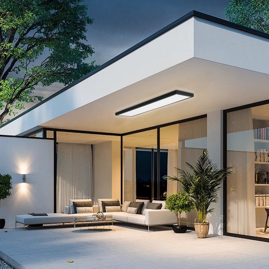 Immax NEO 07278L - LED Prigušiva plafonjera za kupatilo NEO LITE FRAME LED/50W/230V IP44 Wi-Fi Tuya + Daljinski upravljač crno