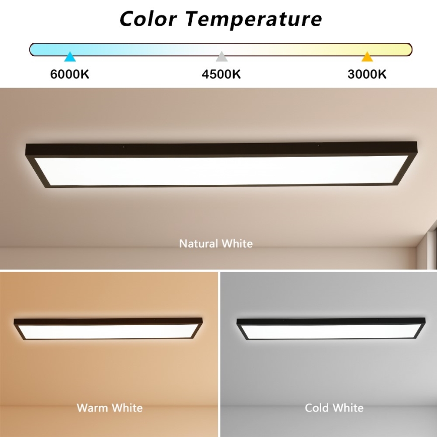 Immax NEO 07278L - LED Prigušiva plafonjera za kupatilo NEO LITE FRAME LED/50W/230V IP44 Wi-Fi Tuya + Daljinski upravljač crno