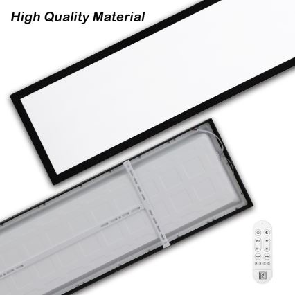 Immax NEO 07278L - LED Prigušiva plafonjera za kupatilo NEO LITE FRAME LED/50W/230V IP44 Wi-Fi Tuya + Daljinski upravljač crno