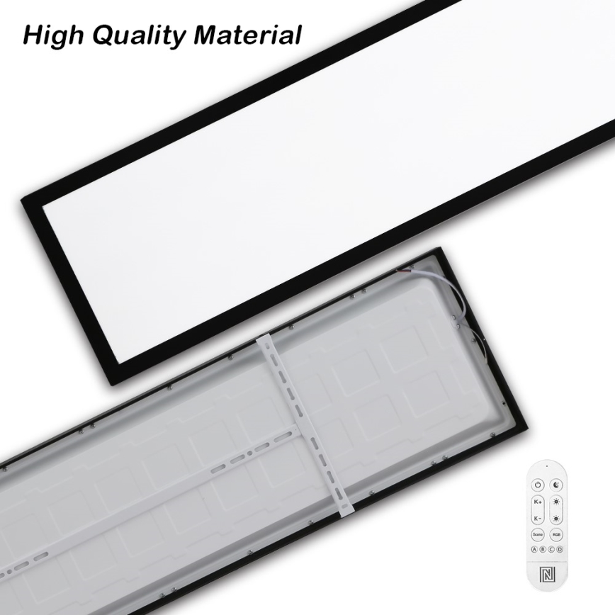 Immax NEO 07278L - LED Prigušiva plafonjera za kupatilo NEO LITE FRAME LED/50W/230V IP44 Wi-Fi Tuya + Daljinski upravljač crno