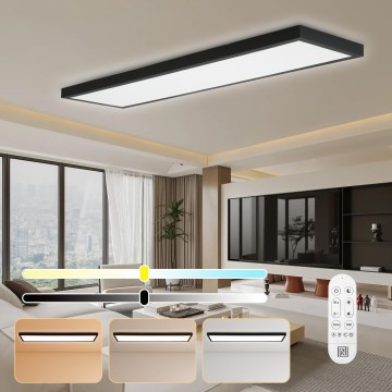 Immax NEO 07278L - LED Prigušiva plafonjera za kupatilo NEO LITE FRAME LED/50W/230V IP44 Wi-Fi Tuya + Daljinski upravljač crno