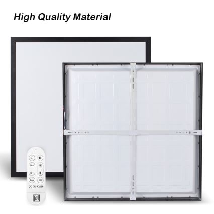 Immax NEO 07279L - LED Prigušiva plafonjera za kupatilo NEO LITE FRAME LED/50W/230V IP44 Wi-Fi Tuya + Daljinski upravljač crno