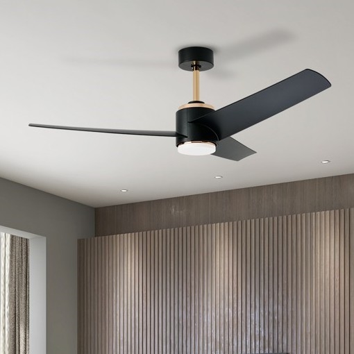 Immax NEO 07280L - LED Prigušivi plafonski ventilator BEAUTY LED/18W/230V Wi-Fi Tuya crno + Daljinski upravljač