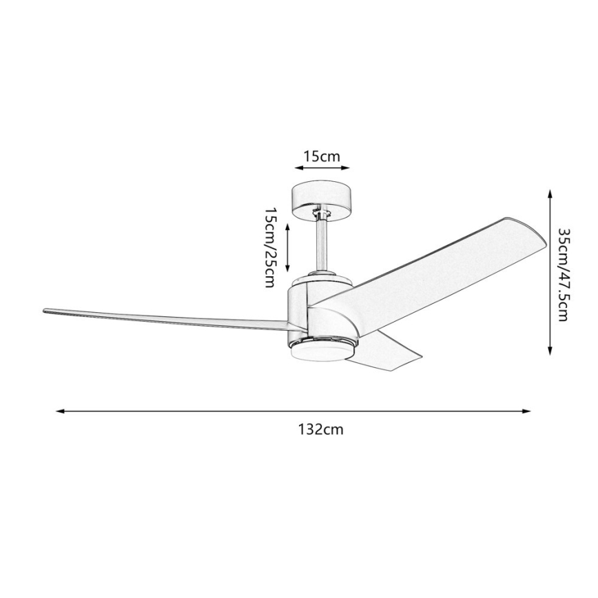 Immax NEO 07281L - LED+CCT prigušiva plafonski ventilator BEAUTY LED/18W/230V 3000/4000/6000K Wi-Fi Tuya + daljinski upravljač