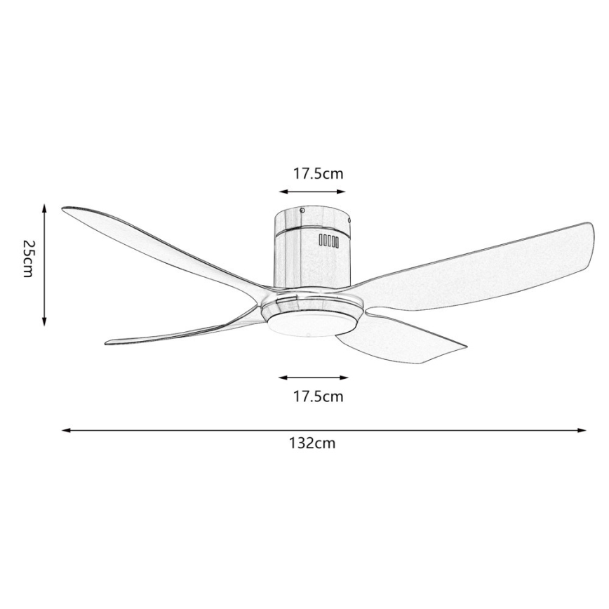 Immax NEO 07282L - LED+CCT prigušiva plafonski ventilator PURE LED/24W/230V 3000/4000/6000K Wi-Fi Tuya + daljinski upravljač