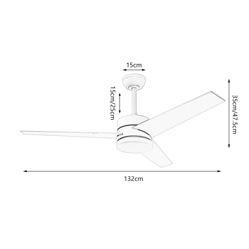 Immax NEO 07284L - LED+CCT prigušiva stropni ventilator VARIABLE LED/24W/230V 3000/4000/6000K Wi-Fi Tuya + daljinski upravljač