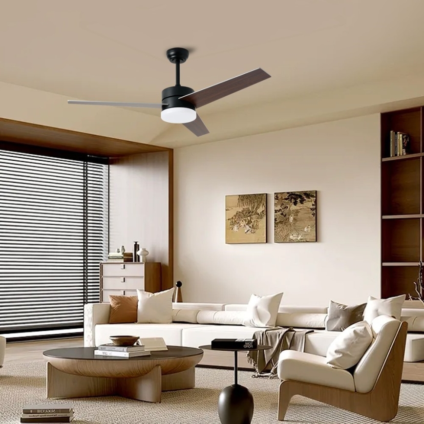 Immax NEO 07285L - LED+CCT plafonski ventilator VARIABLE, sa prigušiva, LED/24W/230V 3000/4000/6000K, Wi-Fi Tuya, prečnik 132 cm + daljinski upravljač