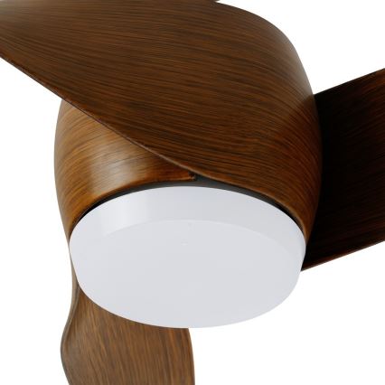 Immax NEO 07286L - LED Prigušivi plafonski ventilator WAVE LED/18W/230V Wi-Fi Tuya braon + Daljinski upravljač