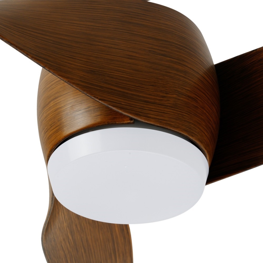 Immax NEO 07286L - LED Prigušivi plafonski ventilator WAVE LED/18W/230V Wi-Fi Tuya braon + Daljinski upravljač