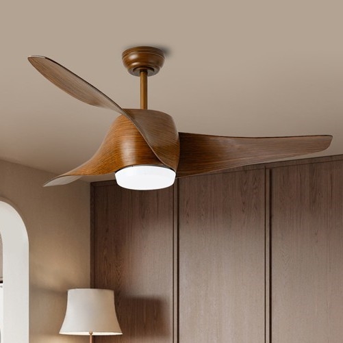 Immax NEO 07286L - LED Prigušivi plafonski ventilator WAVE LED/18W/230V Wi-Fi Tuya braon + Daljinski upravljač