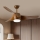 Immax NEO 07286L - LED Prigušivi plafonski ventilator WAVE LED/18W/230V Wi-Fi Tuya braon + Daljinski upravljač