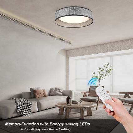 Immax NEO 07287L - LED+CCT prigušiva plafonska lampa LONA LED/36W/230V 3000-6000K Wi-Fi Tuya, prečnik 45,5 cm, sa daljinskim upravljačem