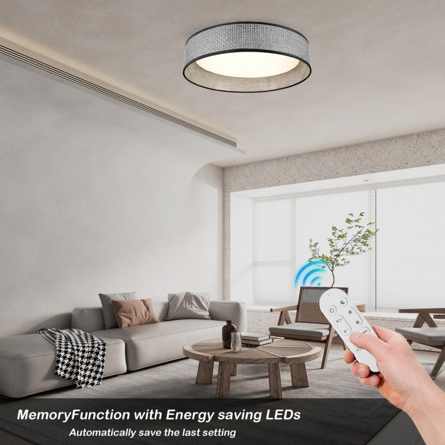 Immax NEO 07287L - LED+CCT prigušiva plafonska lampa LONA LED/36W/230V 3000-6000K Wi-Fi Tuya, prečnik 45,5 cm, sa daljinskim upravljačem
