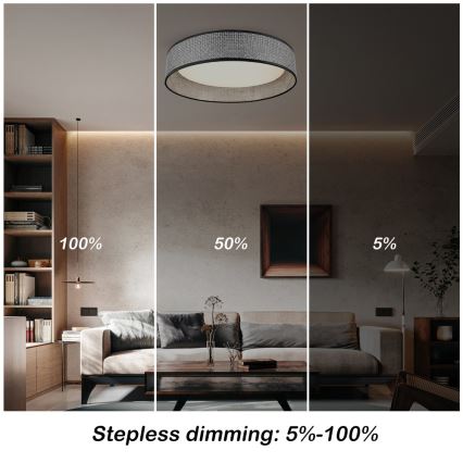 Immax NEO 07287L - LED+CCT prigušiva plafonska lampa LONA LED/36W/230V 3000-6000K Wi-Fi Tuya, prečnik 45,5 cm, sa daljinskim upravljačem