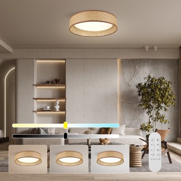 Immax NEO 07288L - LED+CCT prigušiva stropna svetiljka LONA LED/36W/230V 3000-6000K Wi-Fi Tuya prečnik 45,5 cm + daljinski upravljač
