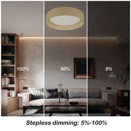Immax NEO 07289L - LED+CCT prigušiva plafonska lampa LONA LED/36W/230V 3000-6000K Wi-Fi Tuya pr. 45,5 cm + daljinski upravljač