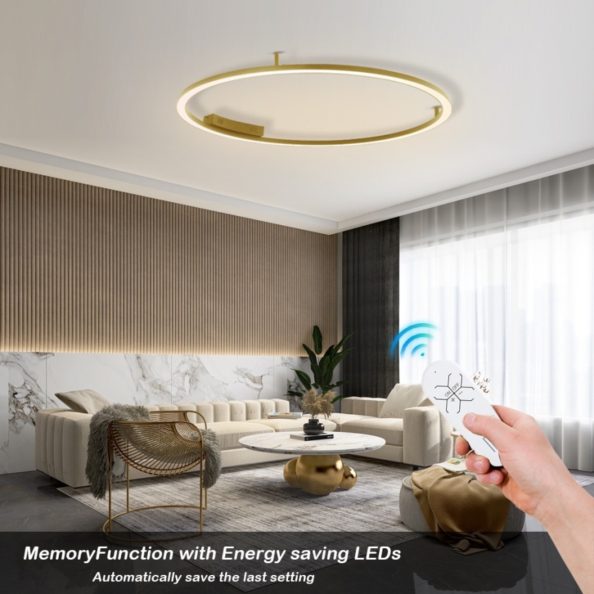 Immax NEO 07290-120G - LED+CCT prigušiva plafonska svetiljka FINO LED/55W/230V 2700-6500K Tuya prečnik 120 cm + daljinski upravljač