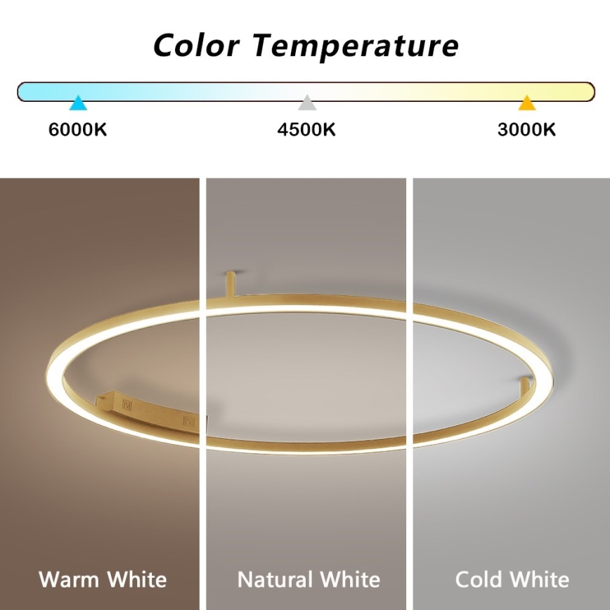 Immax NEO 07290-120G - LED+CCT prigušiva plafonska svetiljka FINO LED/55W/230V 2700-6500K Tuya prečnik 120 cm + daljinski upravljač