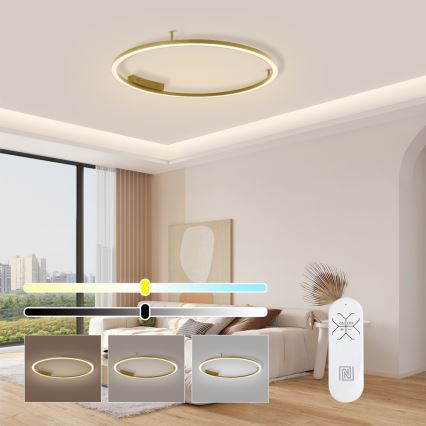 Immax NEO 07291-80G - LED+CCT Prigušiva stropna svetiljka FINO LED/55W/230V 2700-6500K Tuya prečnik 80 cm + daljinski upravljač